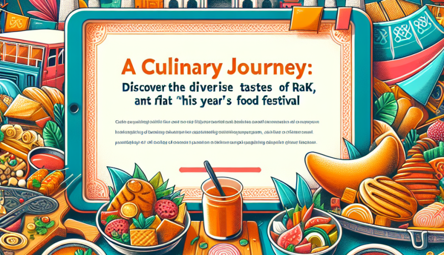 A Culinary Journey: Discover the Diverse Tastes of RAK at This Year’s Food Festival